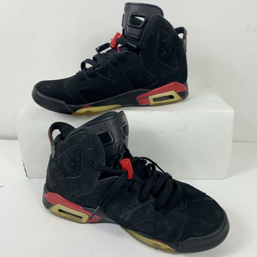 Nike Air Jordan VI 6 Retro 2009 Black Shoes Sz 7Y - Picture 2 of 8